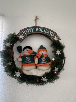 Miami Dolphins Snowman Reef and  Christmas Stocking   $35