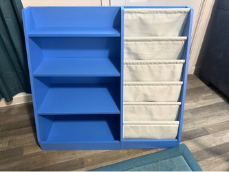 Kids Bookshelf + Sling Book Rack – $50