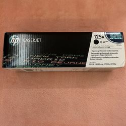 HP 125A Black Original LaserJet Toner Cartridge, CB540A