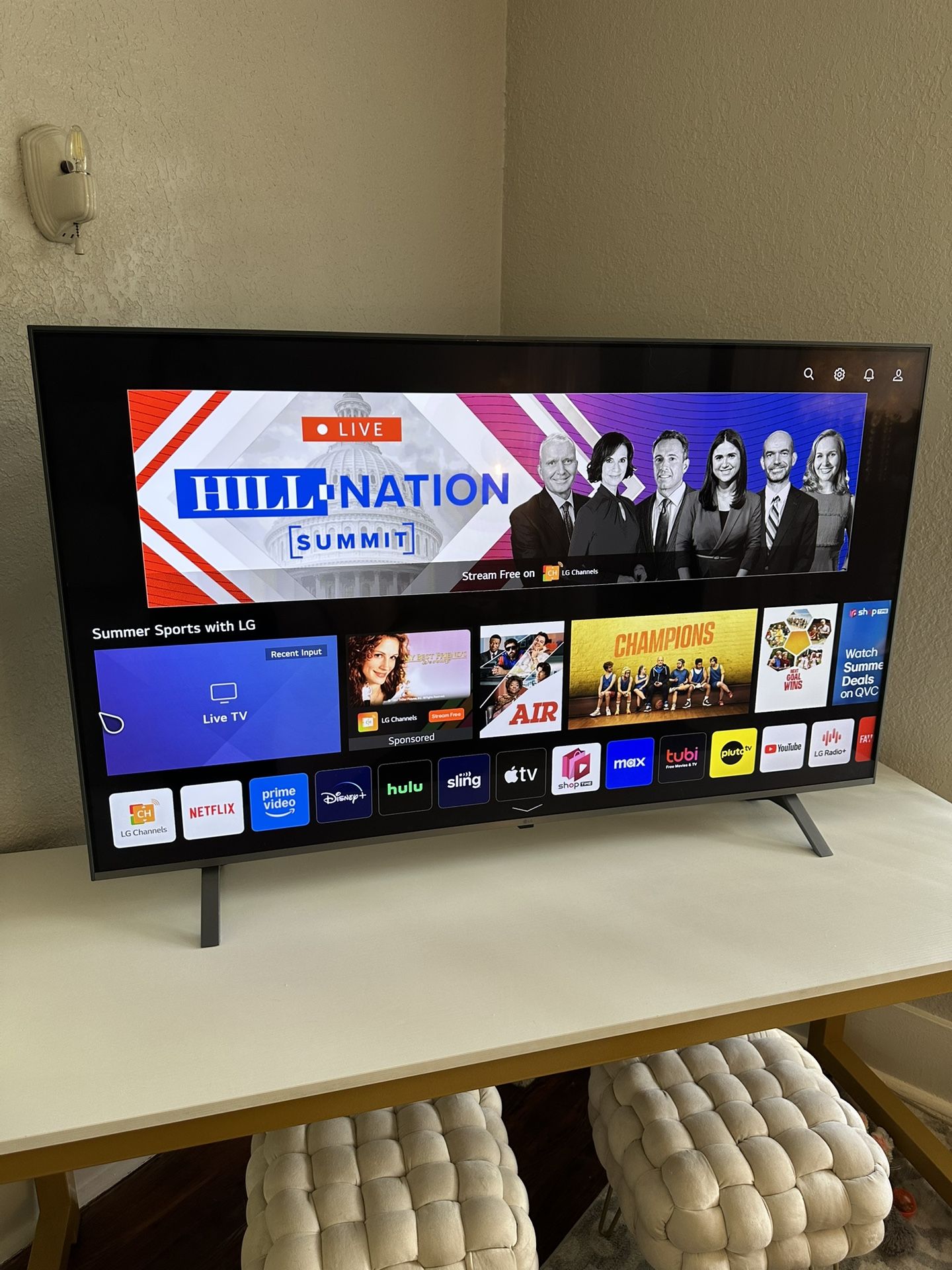 55-inch 4K UHD LED Smart TV from LG's UQ9000 series