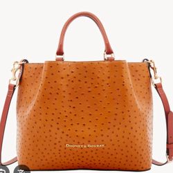 DOONEY & BOURKE Tan Osterich Embossed Tote