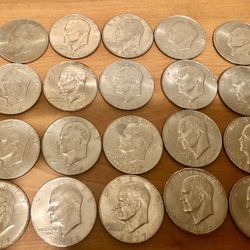 20 - Eisenhower dollars Circulated 