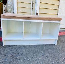 White Laminated Wood 3-Cube Storage Organizer