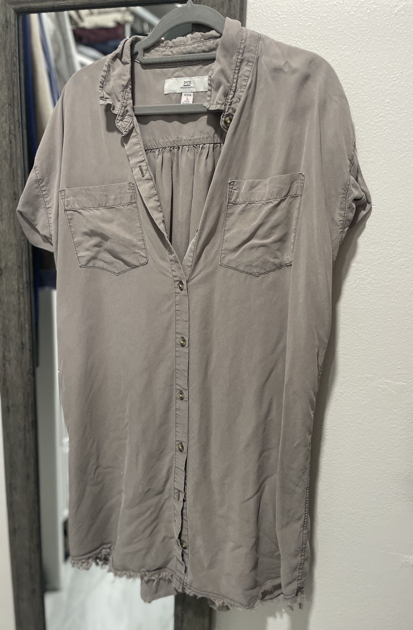 Button Up Shirt Tunic