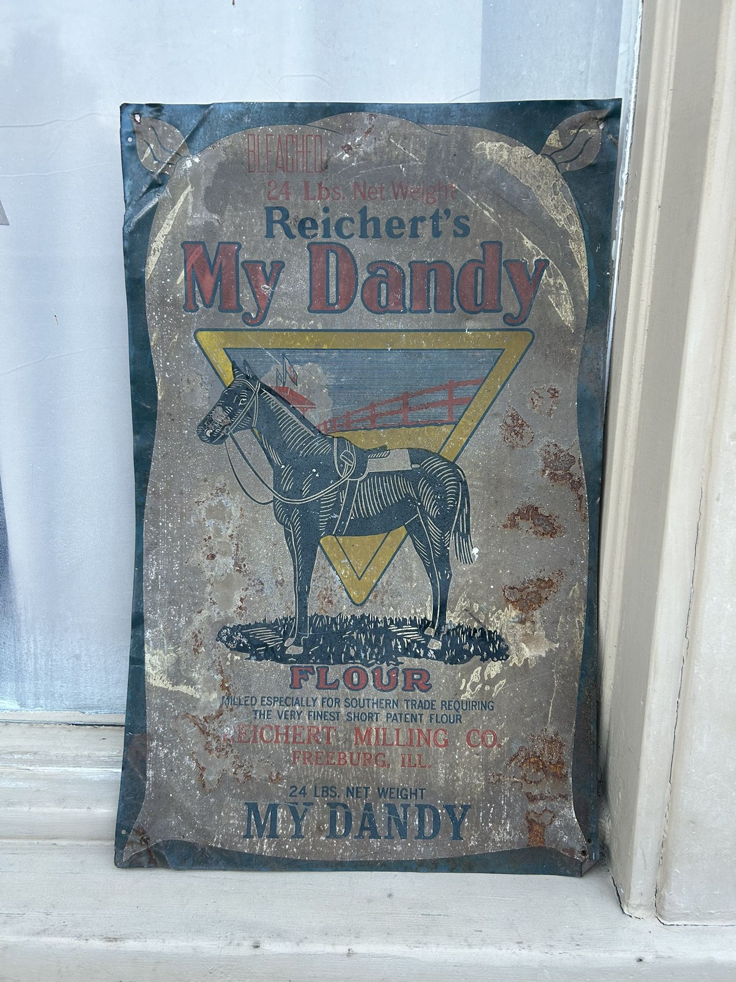 Flour Power; Antique General Store Tin One Sided Advertising Sign: