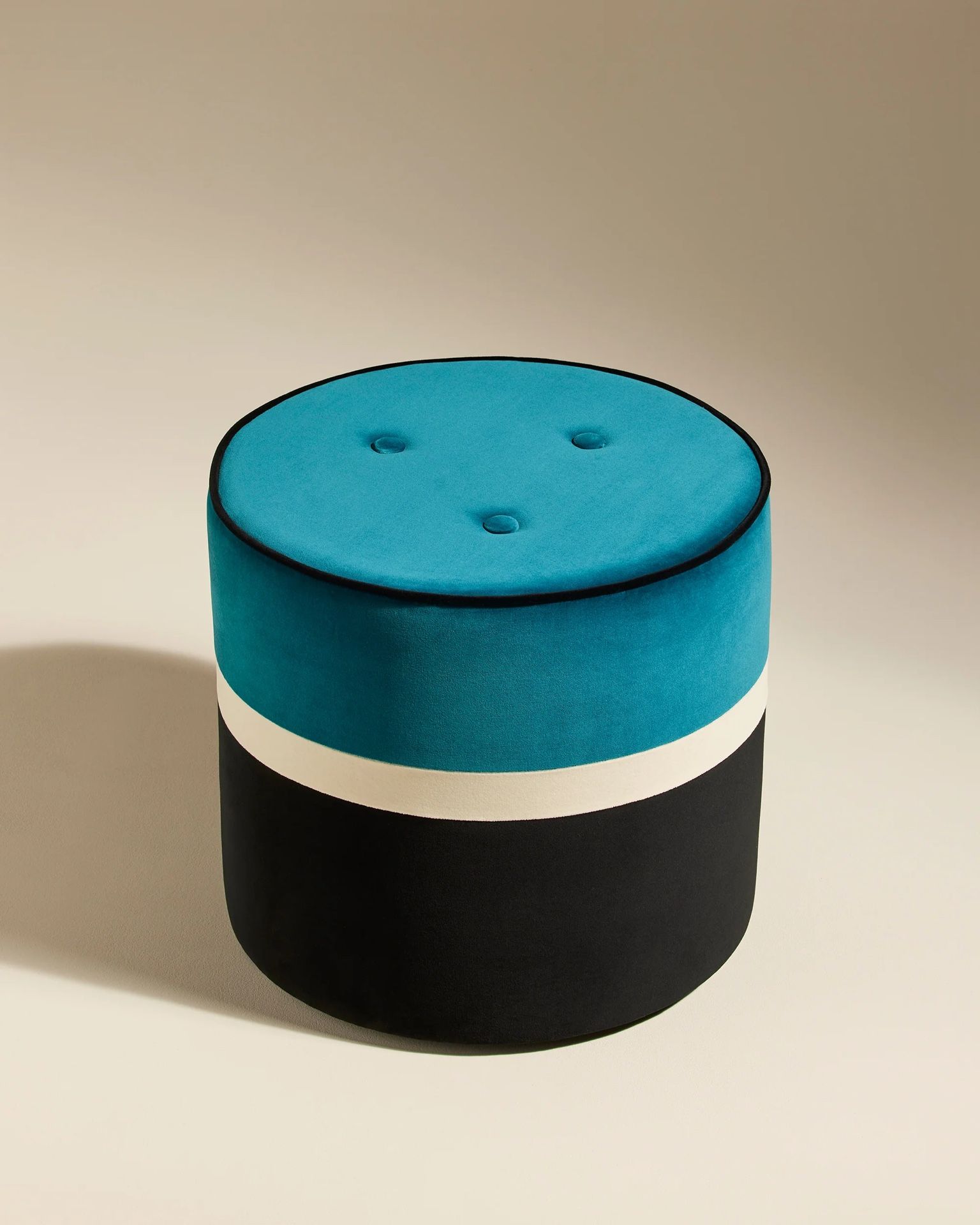 Rare Stools in velvet from Paris