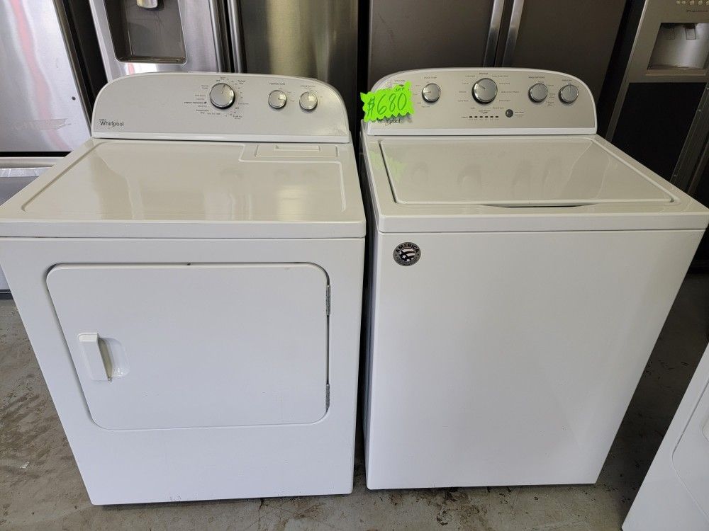 Set Whirlpool Washer And Electric Dryer Used 
