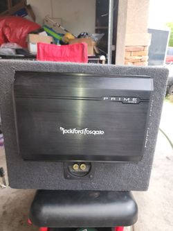 Rockford fosgate 12 inch subwoofer,box and amp