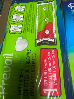 120  Prevail Adult Diapers  size M