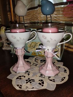 Teacup Candle Holders Set of 2