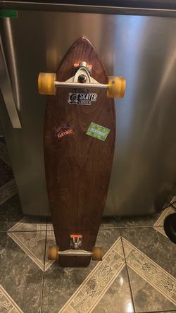 Pintail Longboard Skateboard with Trucks and Wheels