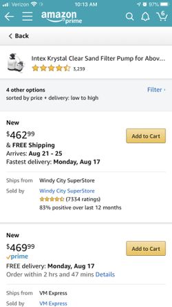 Intex pool pump with sand and skimmer asking 275