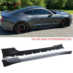 Fits 2015-2023 Ford Mustang Side Skirts Shelby Super Snake Rocker Panel Extension Kit