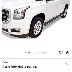 Estribos laterales iBoard para Chevy Tahoe de 4 puertas 2000 - 2017 (excepto Z71) y GMC Yukon de 4 puertas, Plateado