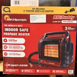 BigBuddy 18,000 BTU Pro Series Propane Heater Brand New In Box 