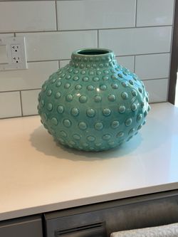 PIER 1 Imports Turquoise Crackle Vase