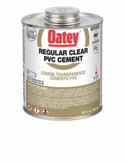 OATEY REGULAR CLEAR PVC CEMENT - 32 OZ. (31015)
