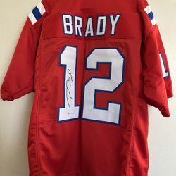TOM BRADY SIGNED NEW ENGLAND PATRIOTS CUSTOM JERSEY - AUTOGRAPHED W/COA XL 636