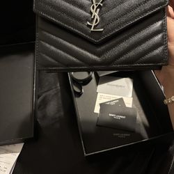 YSL Small Quilted Envelope Wallet/chain