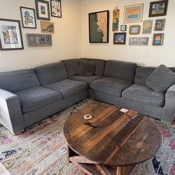 Blue-Grey Sectional Sofa