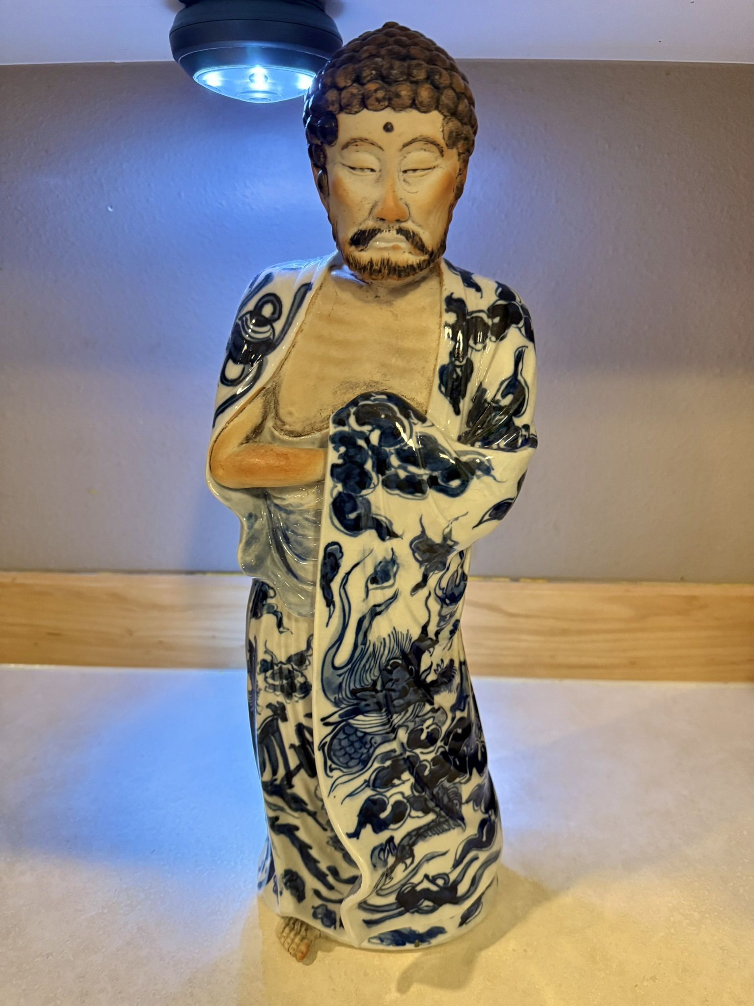 Buddhist Monk Vintage Statuette