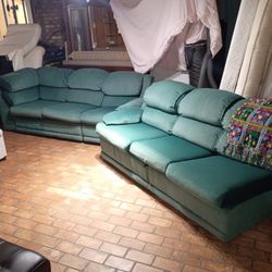 Emerald Green Sectional Couch
