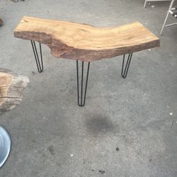 Entrance Console Wood Slab Table Hand Made