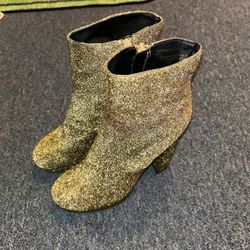 Gold Mesh Sparkly High Heels 