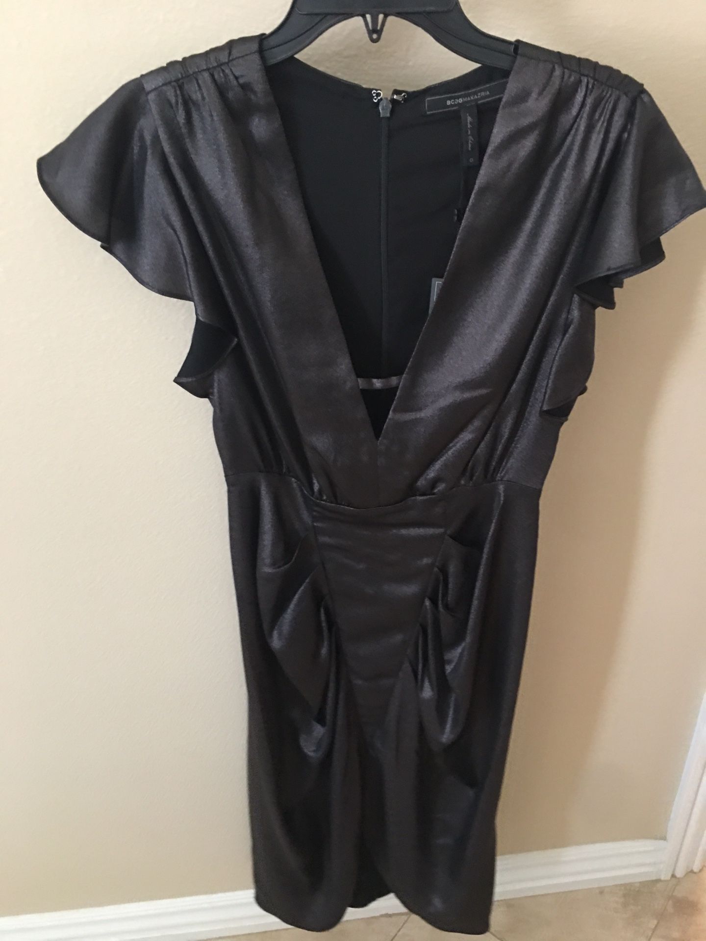 BCBG Maxazria Cocktail Party 0 Metallic Dress New With Tags