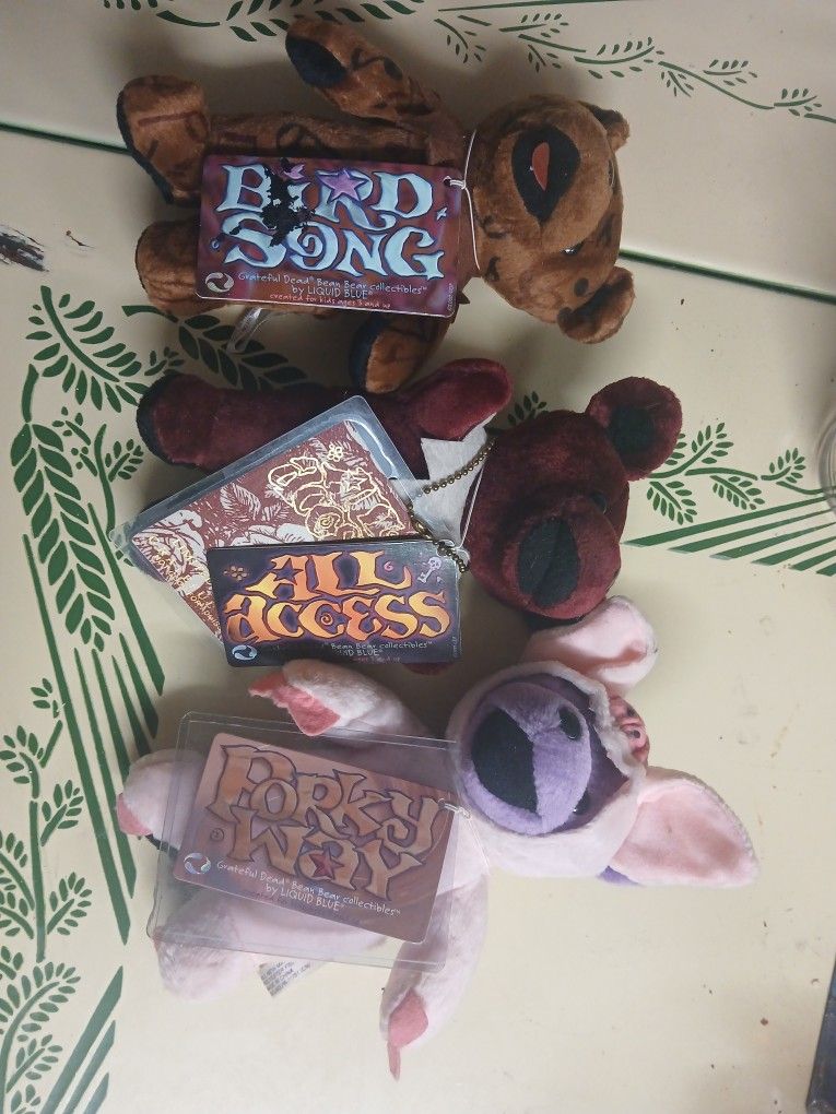 Three grateful dead bean bear collectibles one limited edition