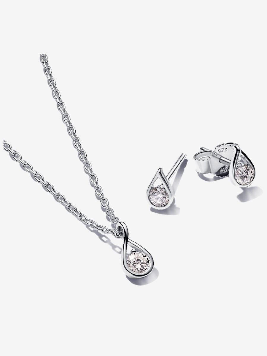 Pandora Brilliance Diamond Necklace and Earring Set