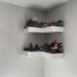 High Quality Two Corner Wood Shelves 