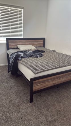 Queen mattress and bed frame
