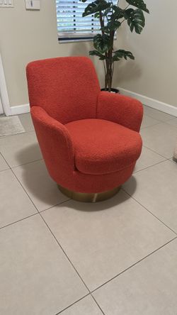 2 Swivel Accent Chair Barrel Chair Armchair Single Sofa Velvet Upholstered Chair 2