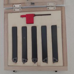 Metal Lathe 1 /2" Shank Indexable Turning Tool Holders with C6 Carbide TCMT Inserts