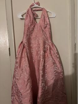 Pink halter dress