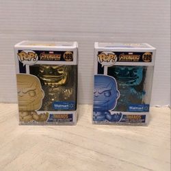 Funko Pop! Chrome Thanos Marvel Avengers Infinity War 2 Figure Set 