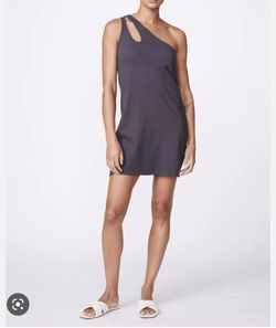 Monrow Faded black One shoulder Dress, With Tags
