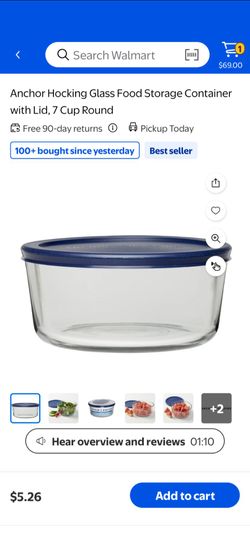 Anchor Hocking Glass Food Storage Containers with Lids