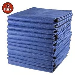  Oversized Dual Layer Padded Moving Blanket Set (12-Pack) Stalwart - Oversized Dual Layer Padded Moving Blanket (8 Blankets)