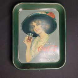 Vintage Serving Tray 1971 Coke Girl