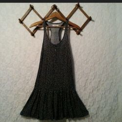 Aeropostale Dress JR Women's Sz XS Drop Waist Hearts Racerback Sleeveless Summer