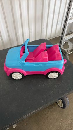 Cute little girls play car