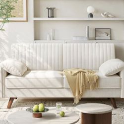 64.5" Loveseat Sofa, Chenille Loveseat Couch for Living Room, 23.2" Deep Seat Love Seat with Padded 