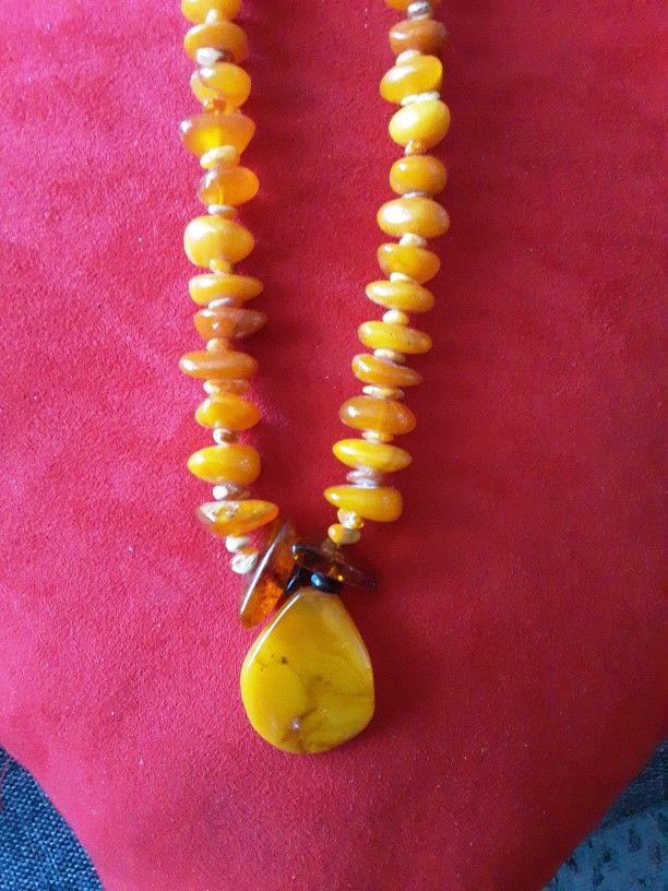 Genuine Long Baltic Amber Necklace