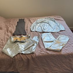 Silver Reflective Halloween Costume - Men’s Women’s Unisex