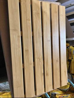 Domax Wooden Bamboo Bath Shower Mat- Non-Slip Waterproof