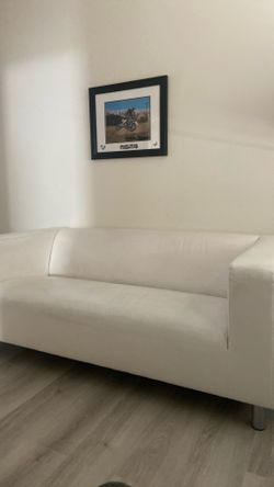 IKEA white leather couch excellent condition