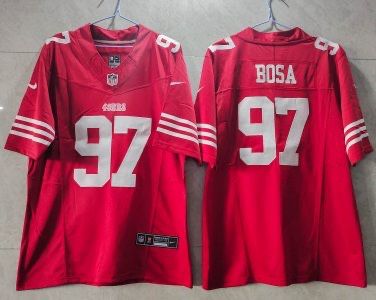 49ers Bosa 97 Red Jersey (small To 3Xl)