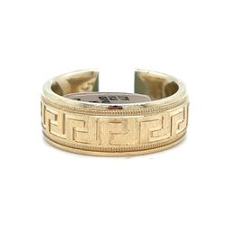 14Kt Yellow Gold Versace Style Band Ring 8.40g Size 7 191346/12